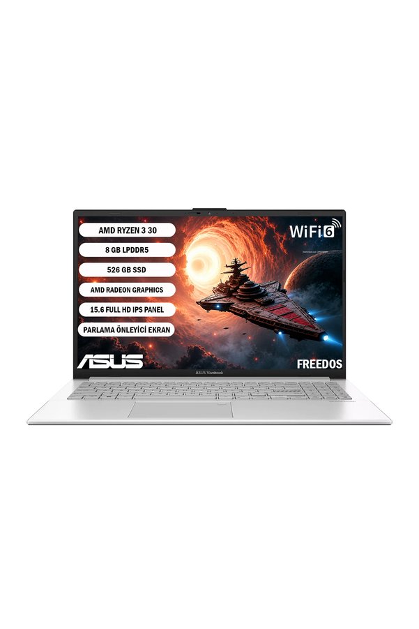 Asus Vivobook Go 15 E1504FA-BQ5647 Ryzen3 30 8GB 256SSD 15.6" FHD FreeDOS Taşınabilir Bilgisayar