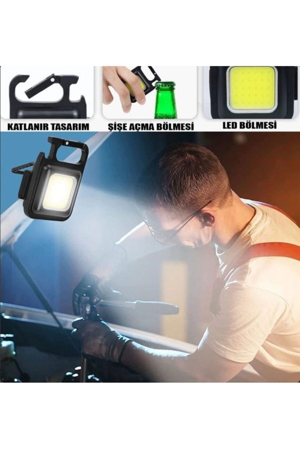 Eco Port Led Işıklı Flash Özellikli 4 Modlu Anahtarlık El Feneri
