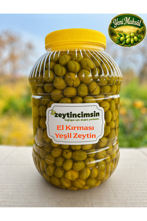 zeytincimsin El Kırması Hatay Yeşil Zeytin Yeni Mahsül 5 Kg