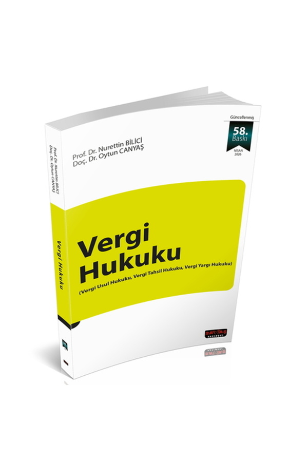 Savaş Yayınevi Vergi Hukuku - Nurettin Bilici Oytun Canyaş Nisan 2026