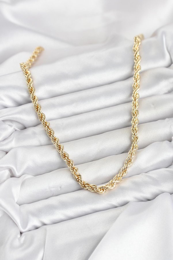 Ethab Giyim Cm Burgu Model Gold Renk Pirinç 60 Cm Kadın Kolye 5886 - Glst7111-8719