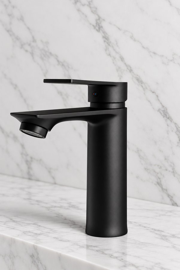 KUSTAR Lüks Siyah Sabit Aç Kapa Kısa Lavabo Bataryası – Su Tasarruflu Dayanıklı Modern Tasarım