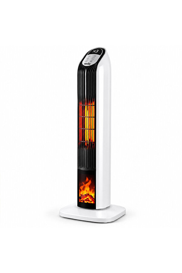Go İthalat Kumandalı Sıcak Dik Ptc Seramik Fanlı Isıtıcı Led Kontrol Ekran - Devrilme Emniyet 2000W Ms-240 () G