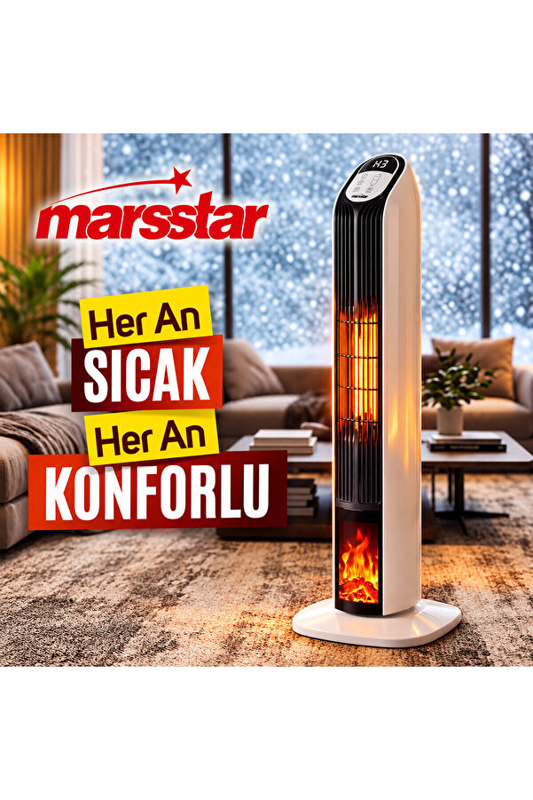 Go İthalat Kumandalı Sıcak Dik Ptc Seramik Fanlı Isıtıcı Led Kontrol Ekran - Devrilme Emniyet 2000W Ms-240 () G