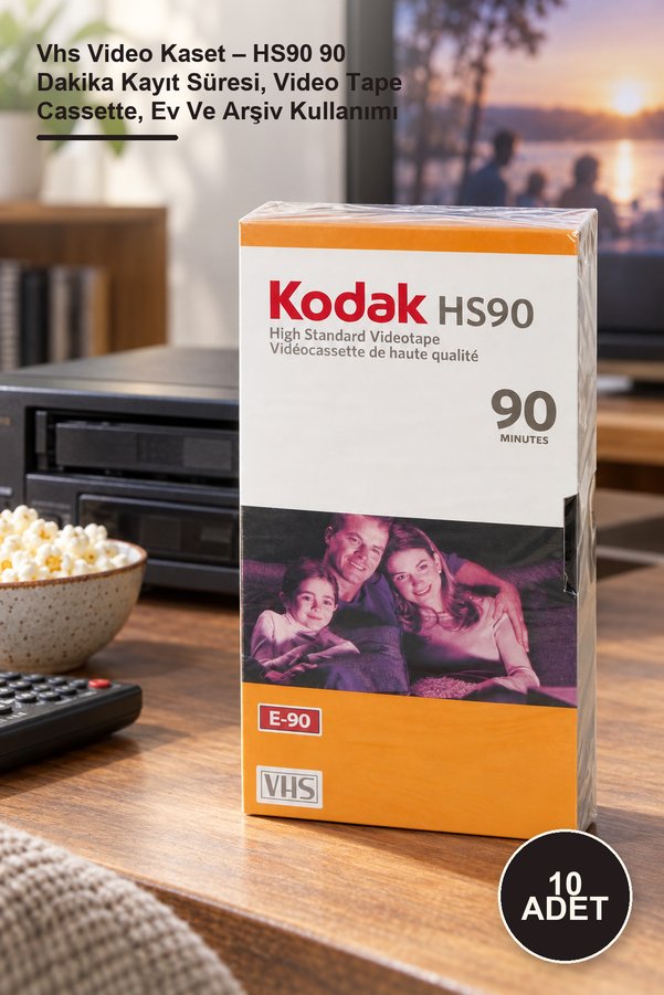 Yenilig 10 Adet Vhs Video Kaset – HS90 90 Dakika Kayıt Süresi Video Tape Cassette Ev Ve Arşiv Kullanımı