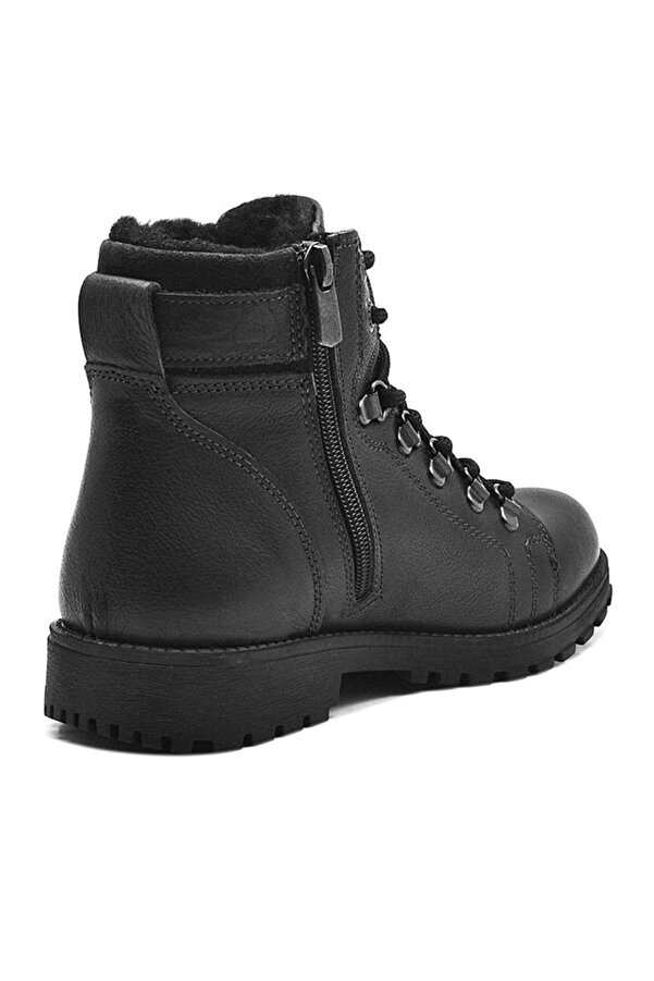 Ortopedikal Rakerplus Griffon 8028-S1 Siyah Cilt % 100 Hakiki Deri Fermuarlı Erkek Çocuk Bot