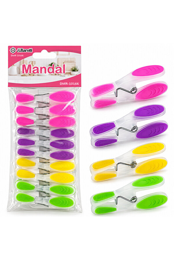 Go İthalat 10Pcs Renkli Silikon Ağız - Bas-Aç Şeffaf Plastik Mandal () Glbl-Stl57839