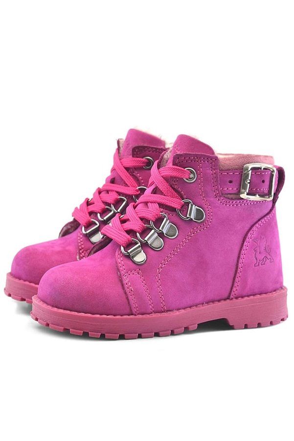 Ortopedikal Rakerplus Griffon 8028-P1 Pembe Nubuk % 100 Deri Fermuarlı Kız Bebek Çocuk Bot
