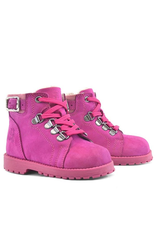 Ortopedikal Rakerplus Griffon 8028-P1 Pembe Nubuk % 100 Deri Fermuarlı Kız Bebek Çocuk Bot