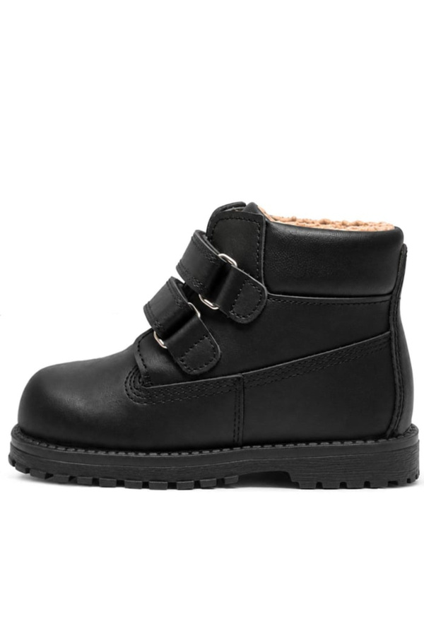 Ortopedikal Rakerplus Neson 9055-S Siyah Mat % 100 Hakiki Deri Cırtlı Unisex Bebek Çocuk Bot