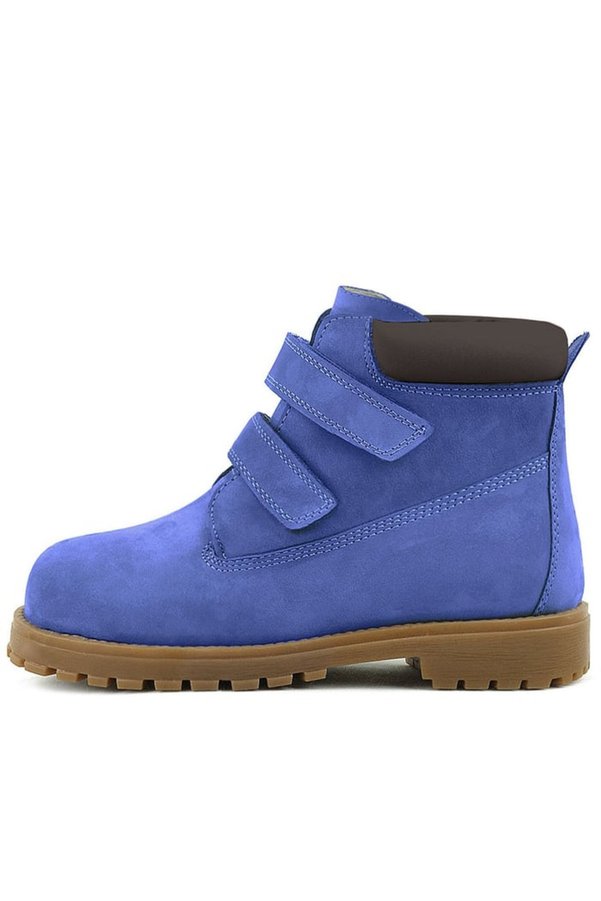 Ortopedikal Rakerplus Neson 9055-Masx Saks Mavi % 100 Hakiki Deri Cırtlı Unisex Çocuk Bot