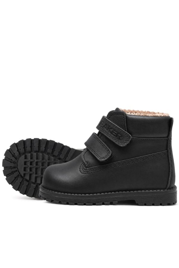 Ortopedikal Rakerplus Neson 9055-S Siyah Mat % 100 Hakiki Deri Cırtlı Unisex Bebek Çocuk Bot