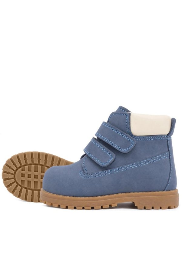 Ortopedikal Rakerplus Neson 9055-Ma Mavi % 100 Hakiki Deri Cırtlı Unisex Çocuk Bot