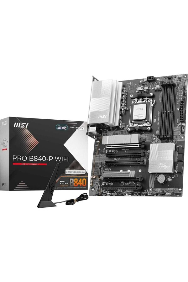 MSI MB PRO B840-P WIFI AM5 DDR5 8000MHZ HDMI 2x M.2 USB 10Gbs 2.5G LAN WI-FI 7 ATX