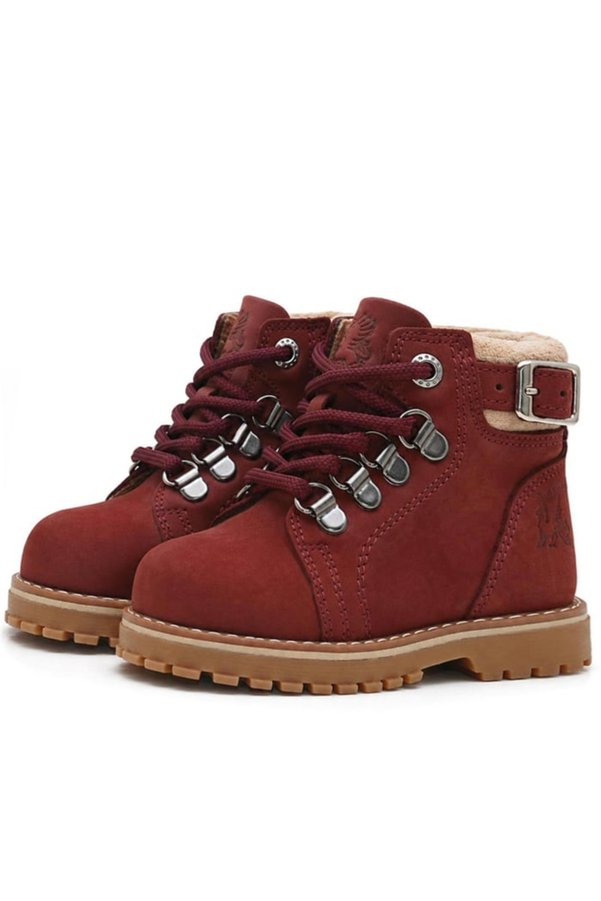 Ortopedikal Rakerplus Griffon 8028-Bor1 Bordo % 100 Deri Fermuarlı Kız Bebek Çocuk Bot
