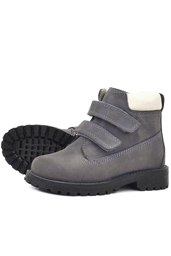 Ortopedikal Rakerplus Neson 9055-Grks Gri Nubuk % 100 Hakiki Deri Cırtlı Unisex Bebek Çocuk Bot