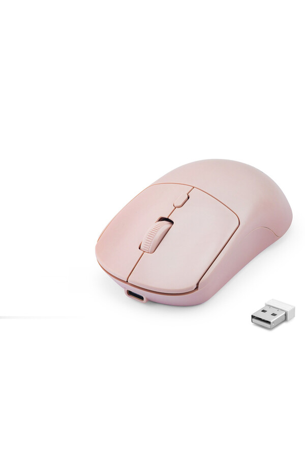Evimdeyokyok Dual Mode Şarjlı Kablosuz Mouse 2.4 Ghz Bluetooth 5.0 4000 Dpı Pembe Hdx3415P