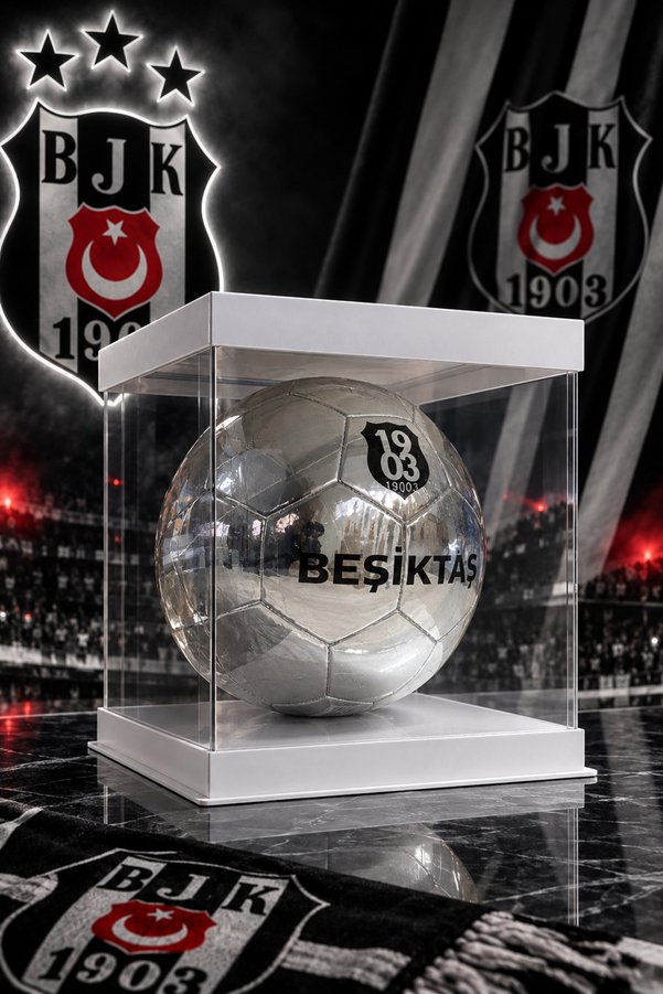 Beşiktaş Orjinal Lisanslı Premium Parlak Futbol Topu Pompa Hediyeli