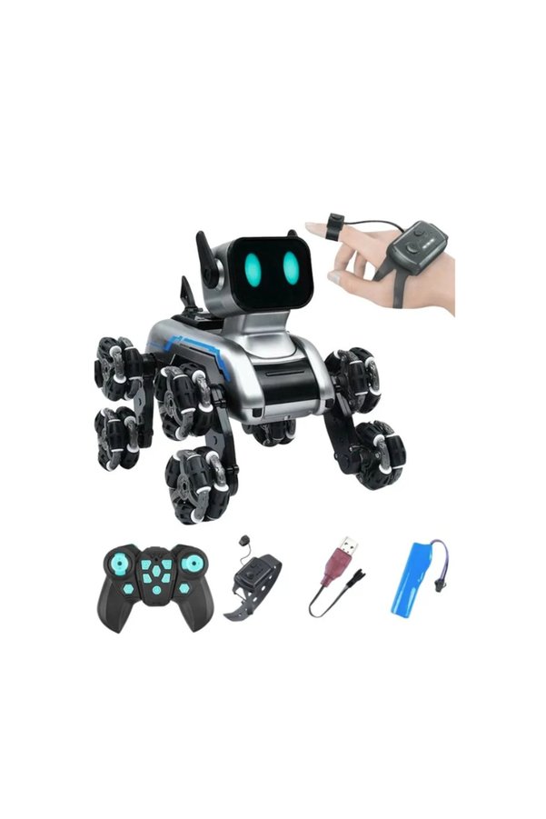 Ethab Ticaret Glbl-Tstil4136 Akıllı Robot Köpek Oyuncak - Çok Yönlü Hareket Özelliği - Uzaktan Kumanda Kontrolü -