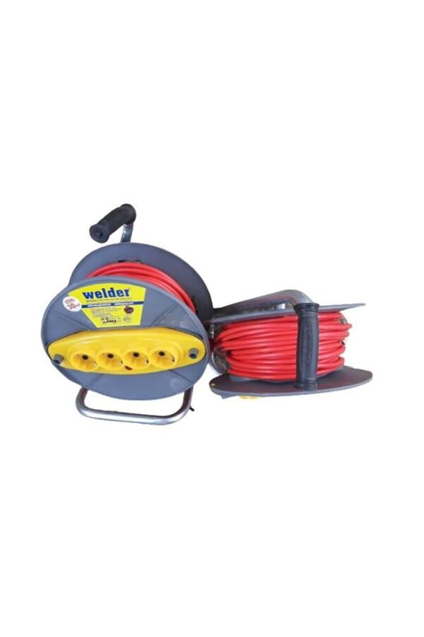 ASFAR Welder Seyyar Makaralı Uzatma Kablo 3x1,5 Mm 35 Metre