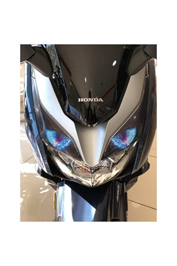 Gogo Gri̇ Honda Pcx Far Sti̇ker+Far Kaşı 2018-2019-2020 Uyumlu