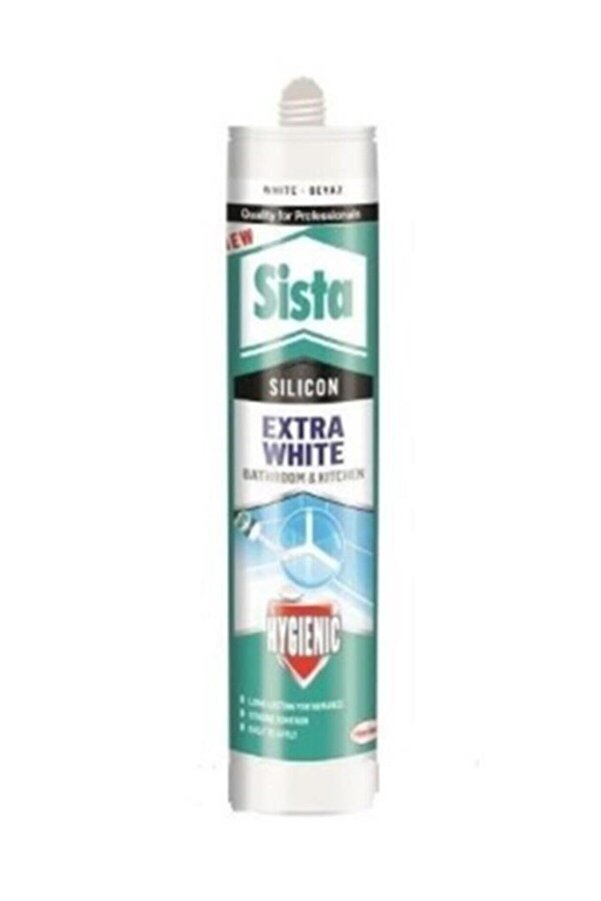 Si̇sta Mutfak Ve Banyo Extra Whi̇te Si̇li̇con Ve Plasti̇k Si̇li̇kon Tabancası