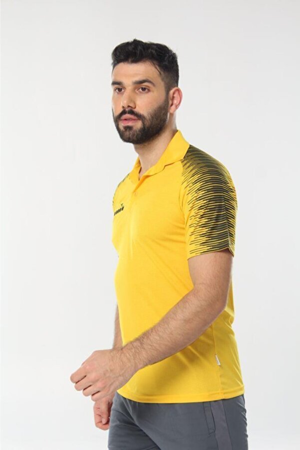 Di̇adora Erkek Sarı Ri̇ti̇m Kamp Polo T-Shi̇rt