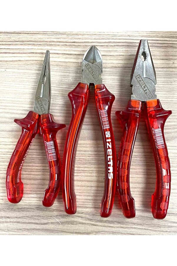 İzeltaş Pense Kraft 180 Mm Yan Keski Kraft 160 Mm Kargaburun 160mm 3'lü Set