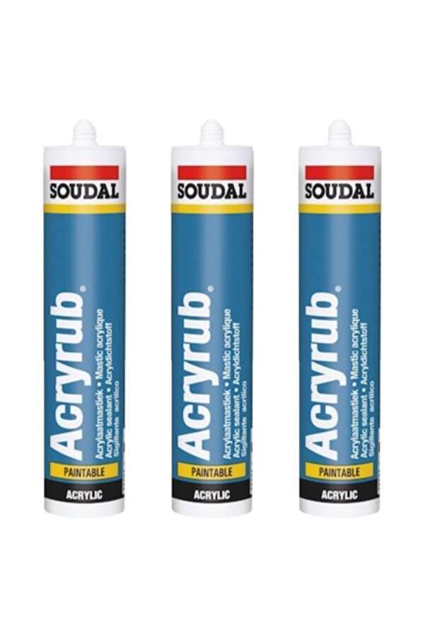 yeditepe osmanlı Soudal Acryrub Silikonize Mastik 500 Gr Beyaz