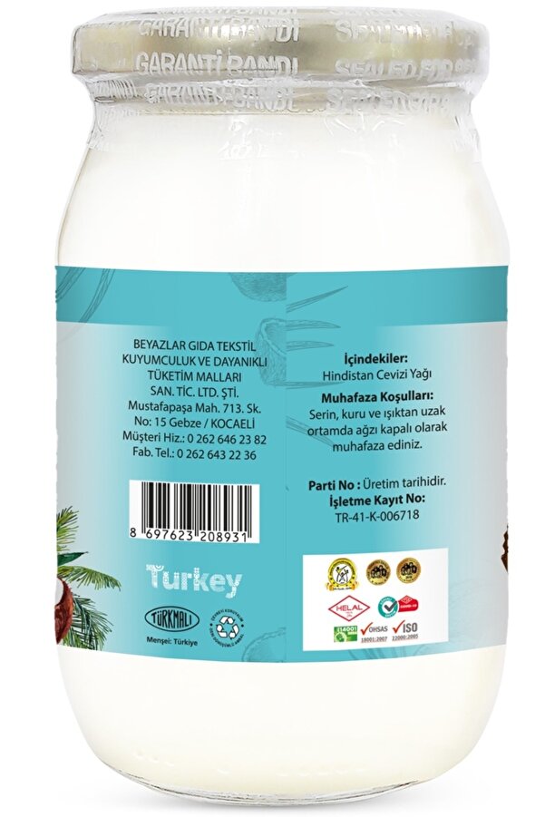 2 Adet Soğuk Sıkım Katı Hi̇ndi̇stan Cevi̇zi̇ Yağı