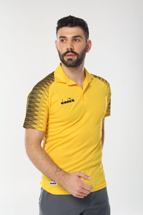 Di̇adora Uni̇sex Sarı Ri̇ti̇m Kamp Polo T-Shi̇rt