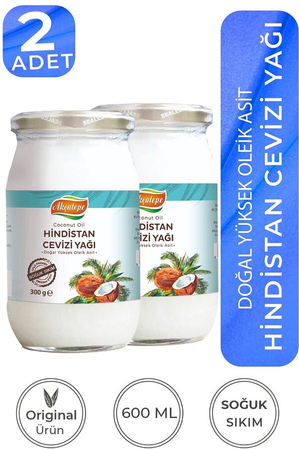 2 Adet Soğuk Sıkım Katı Hi̇ndi̇stan Cevi̇zi̇ Yağı