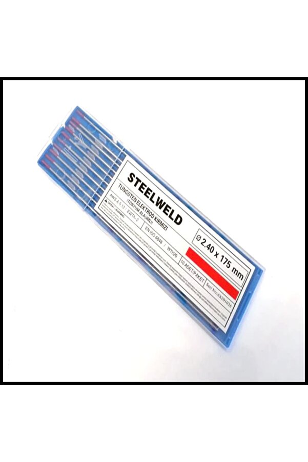Steelweld Kırmızı Tungsten Argon Iğnesi̇ 2,00Mm (10 Lu Paket)