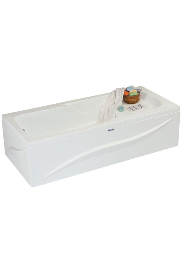 Waterway Richmond Oturmalı Mini Dikdörtgen Küvet 160x70 H:43 Gövde+metal Ayak+dört Yön Panel