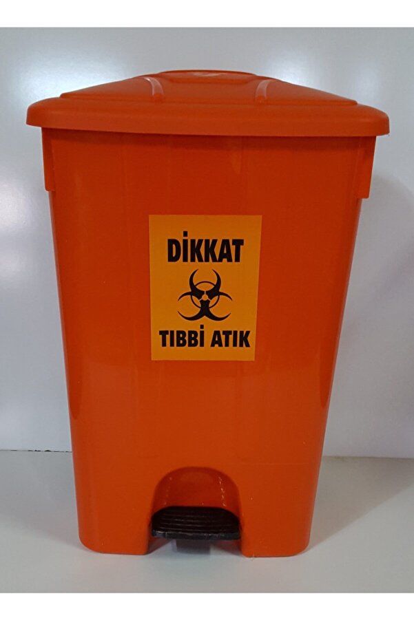Şenyayla Plasti̇k Tıbbi̇ Atık Kovası 85 Lt Pedallı Tekerli̇