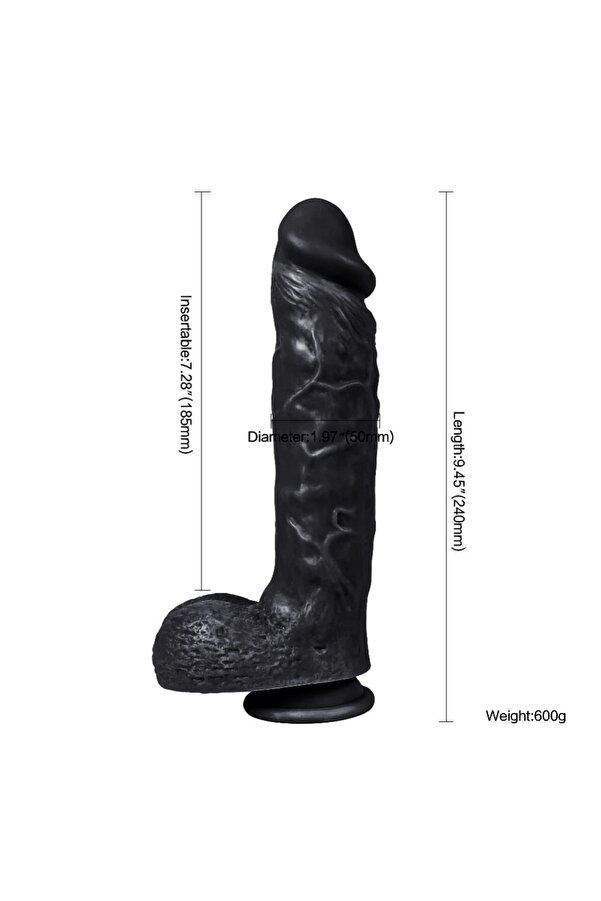 Meyrabest Di̇ldo Seri̇es Spartacus 24 Cm Reali̇sti̇k Dev Zenci̇ Peni̇s Xs-Wbc10003-B