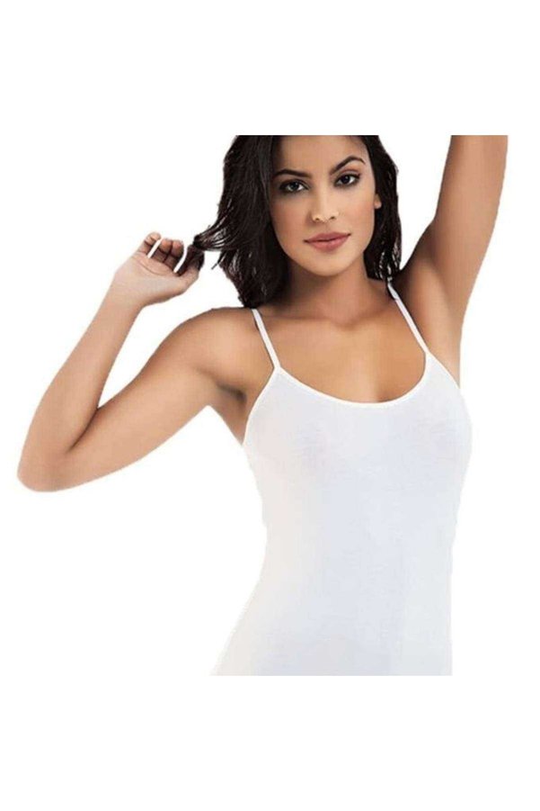 Trend 3 Adet Ip Askılı Kadın Çıtçıtlı Body Siyah Beyaz Ten