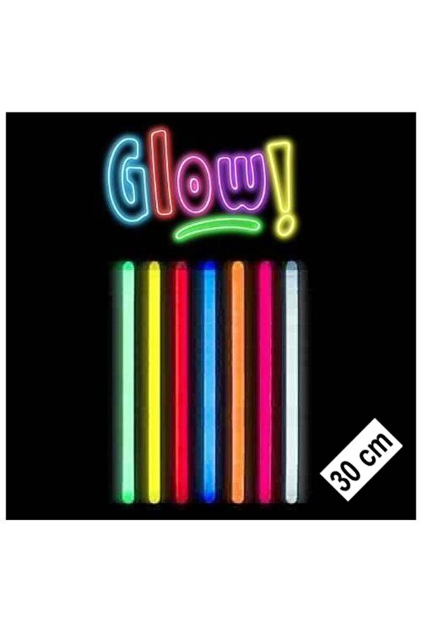 Go İthalat Karanlıkta Parlayan Fosforlu Glow Sti̇ck Kalın Çubuk 30 Cm 1 Adet