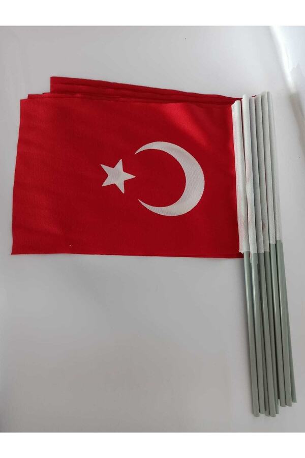 Genel Markalar Türk Bayrağı Sopalı 20x30 Kumaş