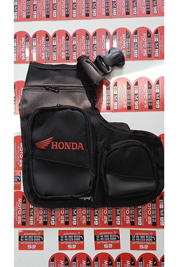 Dai̇nese Motosi̇klet Bacak Çantası Honda Reflektörlü Kırmızı Renk 2 Cepli̇