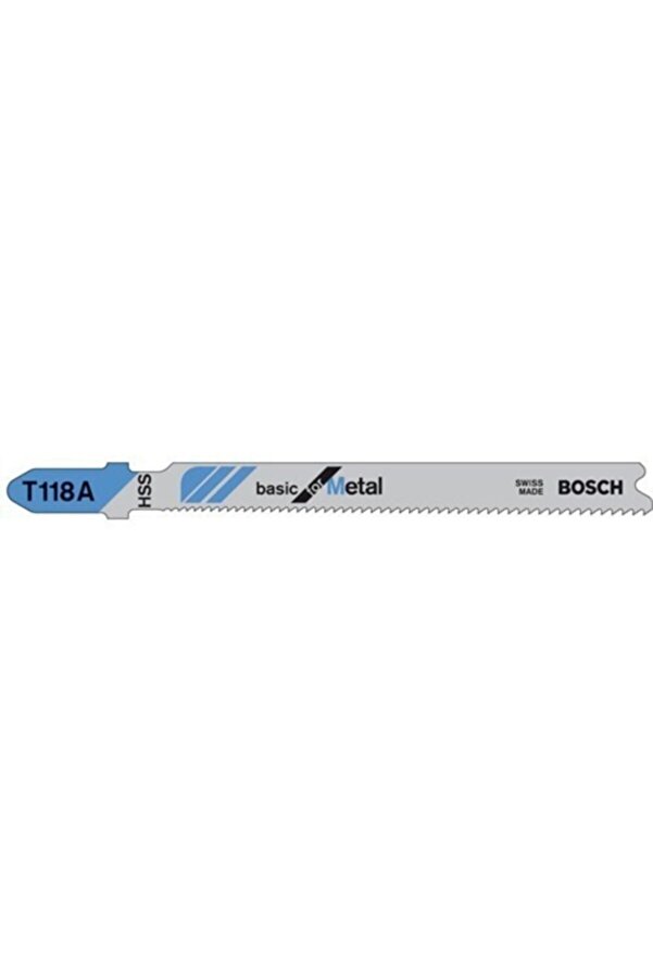 Bosch T 118 A Metalde Normal Kesim Için 5'li Dekupaj Testere Bıçağı