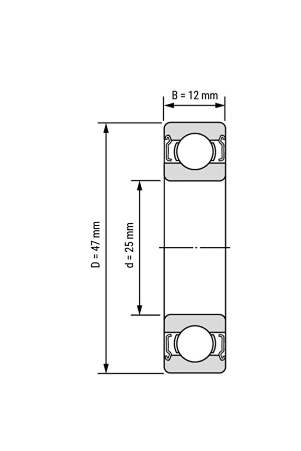 İnan 6005 2rs Rulman 25x47x12 10 Adet