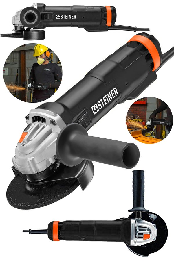STEİNER Alman 4200 W Metal Şanzuman Bakır Sargılı Avuç Içi Taşlama Demir Metal Kesme Makinesi Spiral 125 Mm