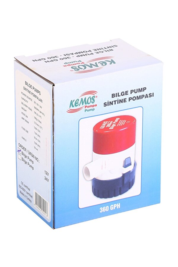 Kemos Bi̇lge 360 12 Volt Si̇nti̇ne Pompası