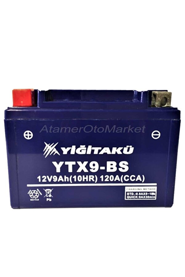 YİĞİT AKÜ 12 V 9 Ah-amper Ytx9-bs Motosiklet Aküsü mm