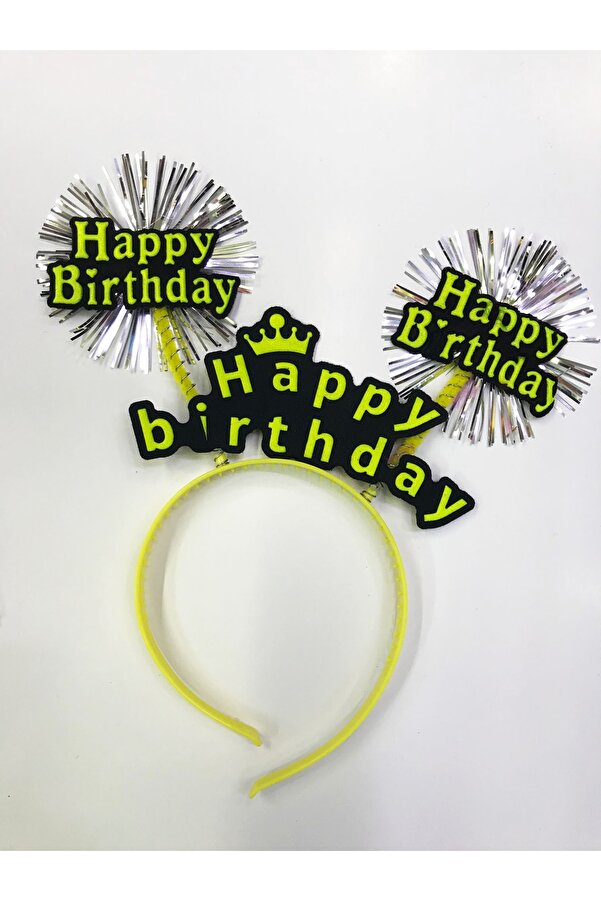 Go İthalat Happy Bi̇rthday Neon Renk Doğum Günü Tacı 12 Adet (4072)