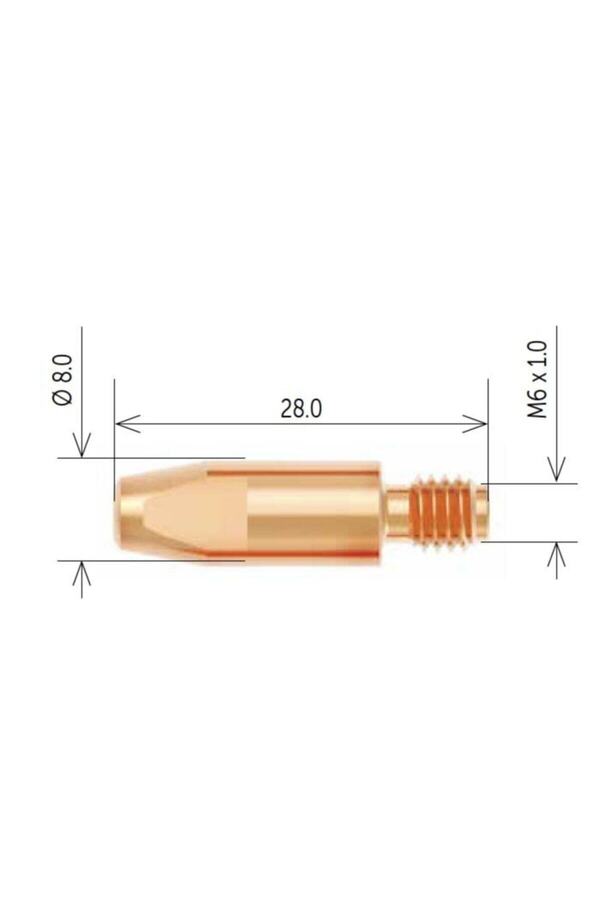 GeKa 25'li Kontak Meme M6 0.8 Mm