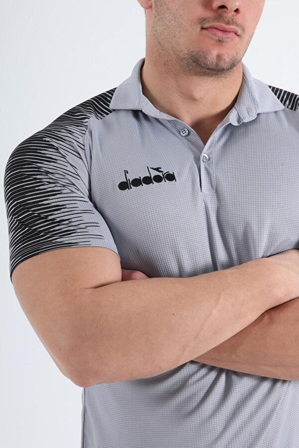 Di̇adora Ri̇ti̇m Kamp Polo T-Shi̇rt Gri̇