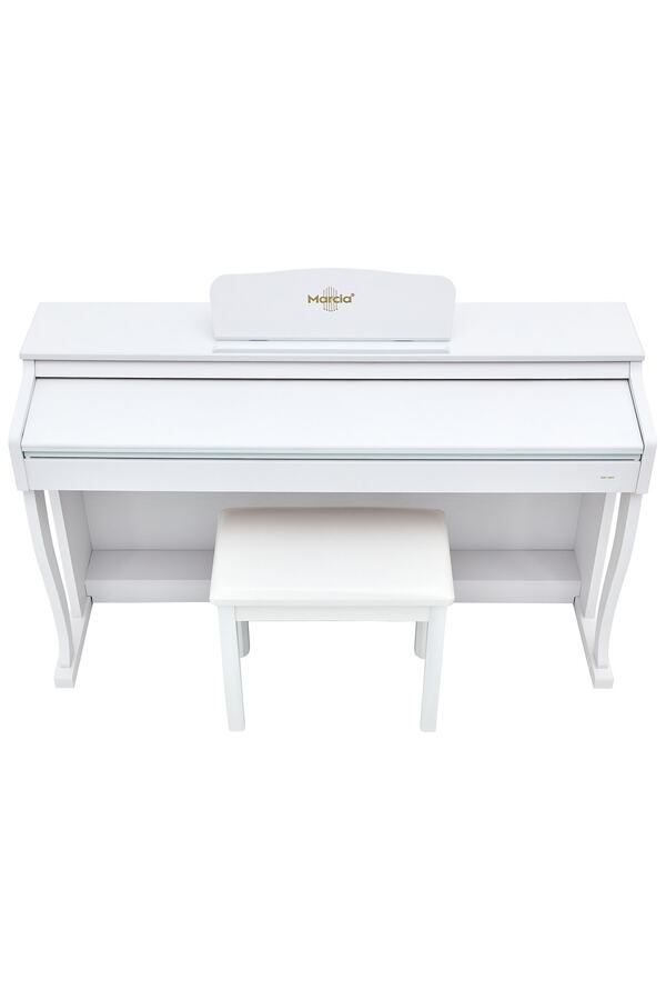 Marci̇a Mk-880 Wh Di̇ji̇tal Konsol Pi̇yano (Tuş Hassasi̇yetli̇, 88 Tuşlu, Kapaklı) - Kulaklık Ve Tabure Hedi̇yeli̇