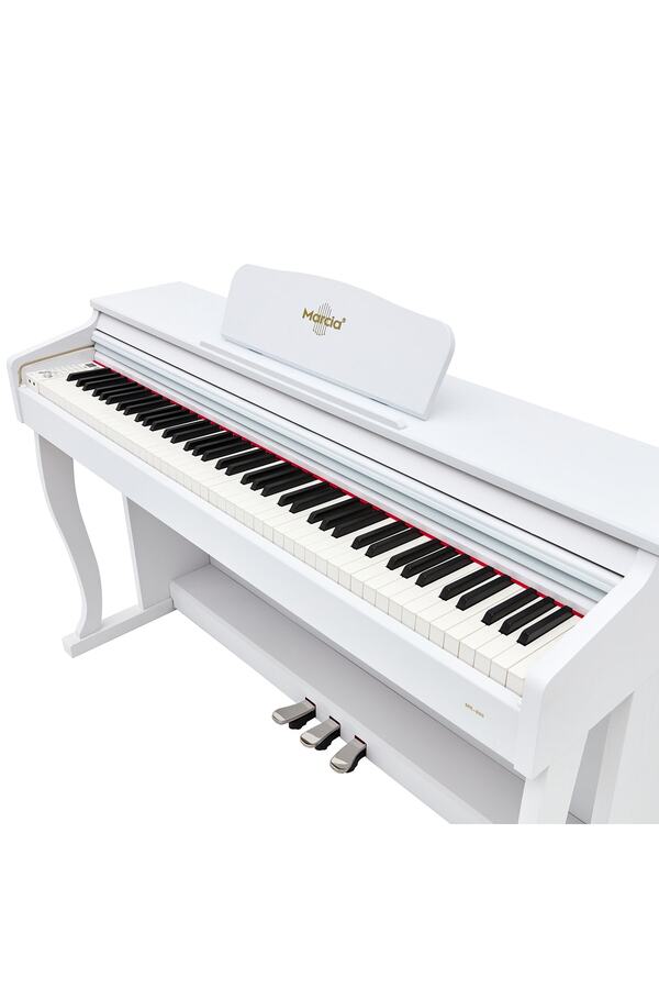 Marci̇a Mk-880 Wh Di̇ji̇tal Konsol Pi̇yano (Tuş Hassasi̇yetli̇, 88 Tuşlu, Kapaklı) - Kulaklık Ve Tabure Hedi̇yeli̇